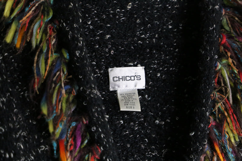 "CHICO'S" nep design fringe knit