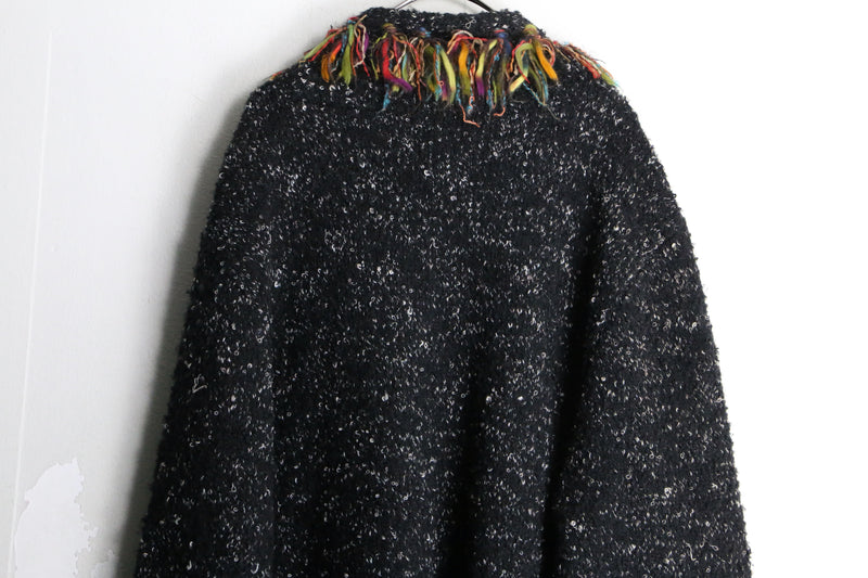 "CHICO'S" nep design fringe knit