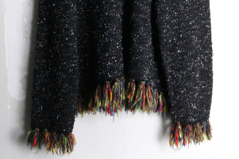 "CHICO'S" nep design fringe knit