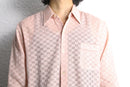 sheer mesh long point collar shirt