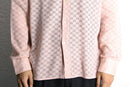 sheer mesh long point collar shirt