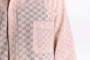 sheer mesh long point collar shirt