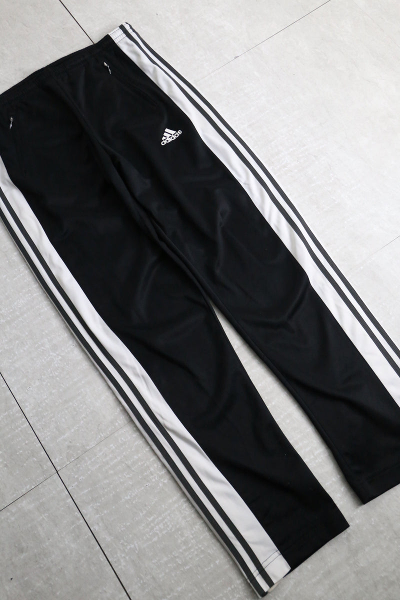 "adidas" snap button track pants