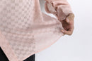 sheer mesh long point collar shirt