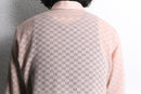 sheer mesh long point collar shirt