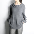 soft waffle loose neck pullover