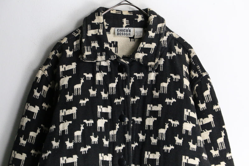 "CHICO'S" animal design gobelin jacket