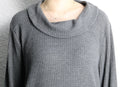 soft waffle loose neck pullover