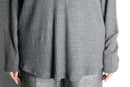 soft waffle loose neck pullover