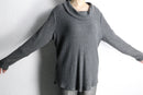 soft waffle loose neck pullover