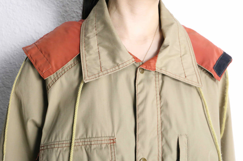 80’s"Eddie Bauer" orange lining nylon mountain jacket