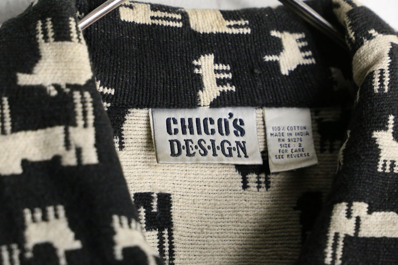 "CHICO'S" animal design gobelin jacket