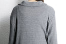 soft waffle loose neck pullover