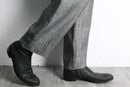 greige linen wide straight trousers