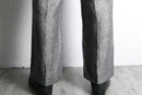 greige linen wide straight trousers