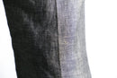 greige linen wide straight trousers