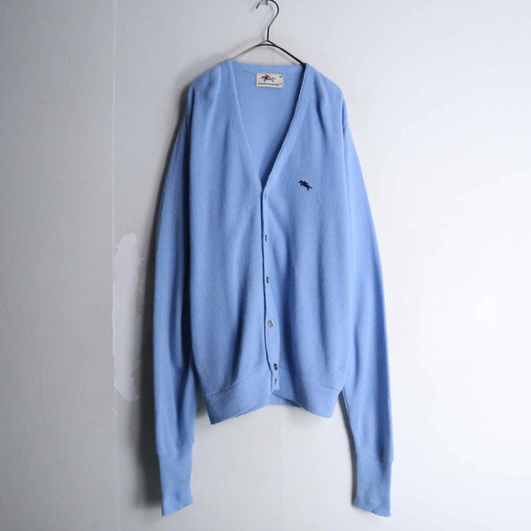 light blue color knit cardigan