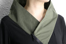 asymmetrical high-neck top