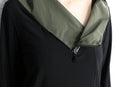 asymmetrical high-neck top