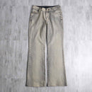 semi flare stretch denim pants