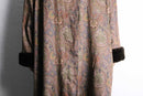 antique paisley print faux fur coat