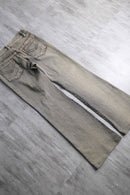 semi flare stretch denim pants