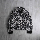 2000s Calvin Klein zebra fur half zip pull