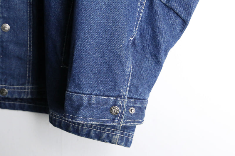 "FUBU" corduroy collar quilting middle denim jacket