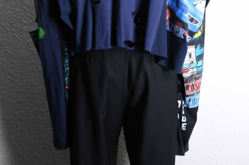 "Re:make" BORO 3-docking long tee