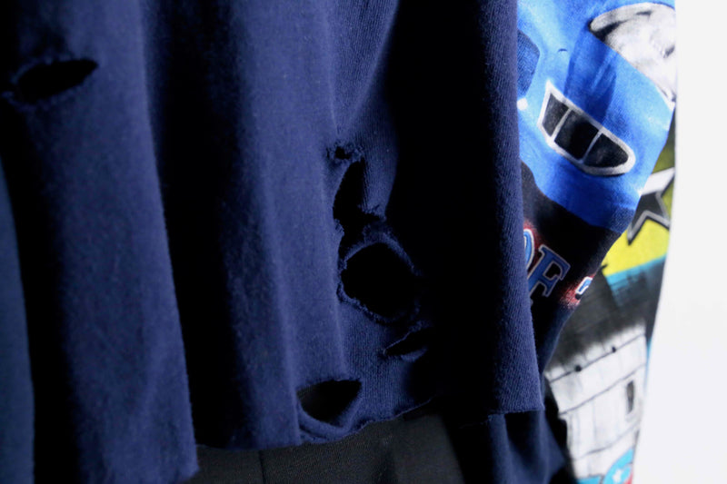 "Re:make" BORO 3-docking long tee