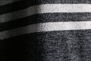 gray stripe border knit polo shirt