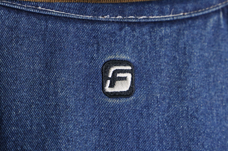 "FUBU" corduroy collar quilting middle denim jacket