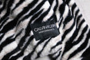 2000s Calvin Klein zebra fur half zip pull