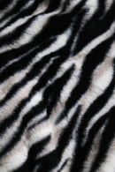 2000s Calvin Klein zebra fur half zip pull