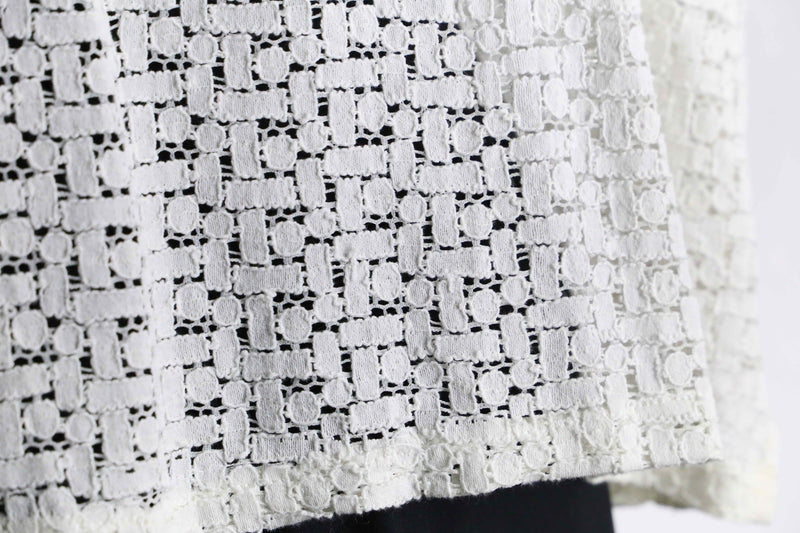 white color mesh loose cardigan