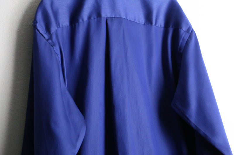 customization blue color frill shirt