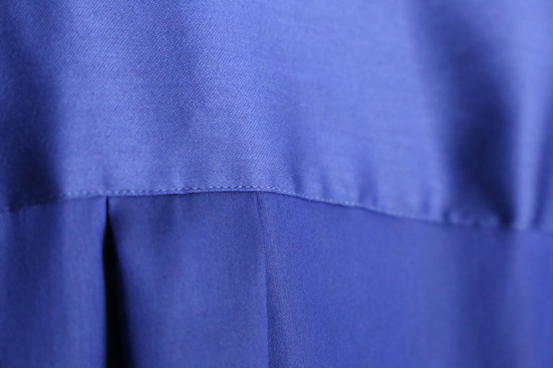 customization blue color frill shirt