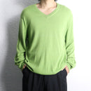 “Jos A BANK” light green merino wool V-neck knit