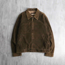 brown corduroy zip-up jacket