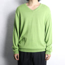 “Jos A BANK” light green merino wool V-neck knit