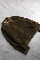 brown corduroy zip-up jacket