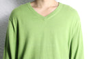 “Jos A BANK” light green merino wool V-neck knit