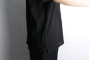 black mesh open collar s/s shirt