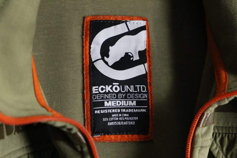 【RERE】"ECKO UNLTD" khaki gimmick track jacket