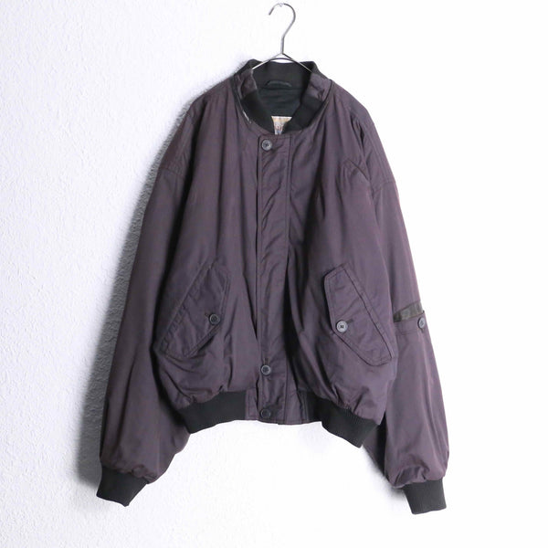 purple balloon silhouette bomber jacket