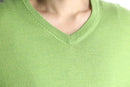 “Jos A BANK” light green merino wool V-neck knit