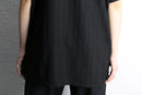 black mesh open collar s/s shirt