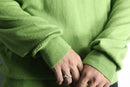 “Jos A BANK” light green merino wool V-neck knit