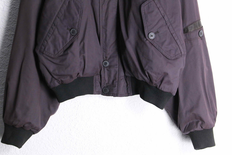 purple balloon silhouette bomber jacket