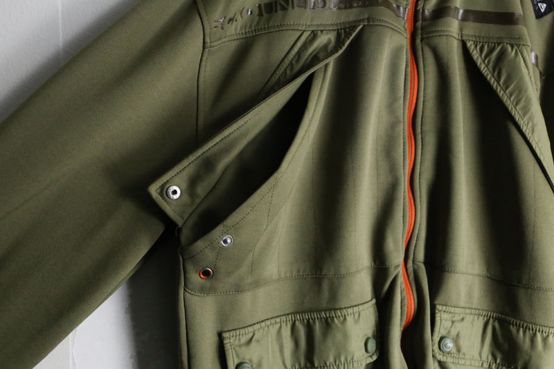 【RERE】"ECKO UNLTD" khaki gimmick track jacket